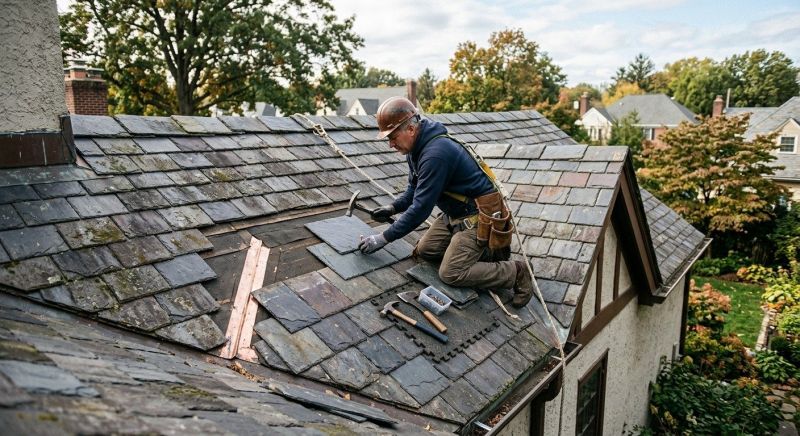 Slate Roof Repair in Albemarle County, VA