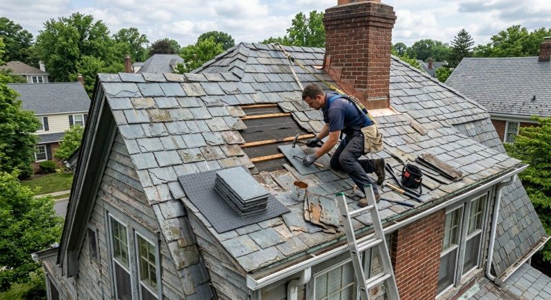 Slate Shingles Repair in Albemarle County, VA