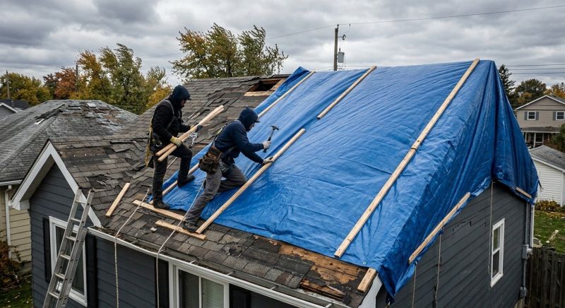 Storm Damage Roof Tarping in Ruckersville, VA